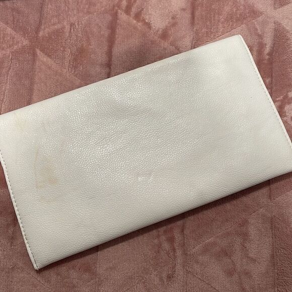 White diamond studded clutch shoulder bag - Picture 7 of 7